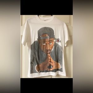 Poetic justice t-shirt size medium brand, rue 21 color white